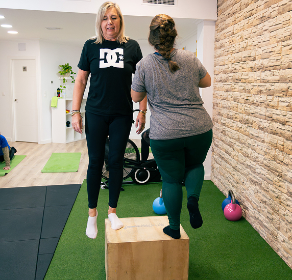 Entrenamiento en pareja en caja